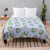 Dekens kikker flanel gooi deken schattige kawaii zacht warm lichtgewicht voor airconditioner bank bed deken king queen size dieren super 230320