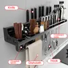 Ganchos Estante De Almacenamiento De Cocina Estante Cuchillo De Aluminio Cuchara De Palillos Organizador De Especias Soporte De Cubiertos Cocina Accesorios De Novedosos