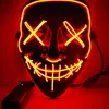 Novo Halloween LED Toy Glow Mask Multi Choice Rap Play Play Mask Election Election Ano Funny Night Lights Máscara Terror DHL