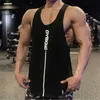 Herrtankstoppar nya män tank top gym träning fitness bodybuilding ärmlös skjorta manlig bomull cloing sport singlet v män undertröja z0320