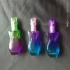 Hookahs viool alcohol licht glazen bongs accessoires glazen rookpijpen kleurrijke mini multi-kleuren