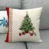 Pillow 45x45cm Christmas Decoration Cover Santa Claus Sofa Holiday Pillowcase Linen Pillows