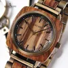 Relojes de pulsera BOBO BIRD Top Brand Reloj de madera Hombres Mujeres Reloj de pulsera Impermeable Lujo Clásico Colck de madera Relogio masculino L-T06 Con regalo