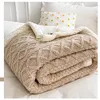 Mantas en el hogar Manta gruesa de cama doble capa de invierno Cordero de invierno Manta de vellón cálido Sherpa Sofá Sofá Tangro Troz Born Wrap Kids Surpread 230320