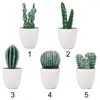 Decoratieve bloemen 1 pc kunstmatige cactus bonsai levense life plant potten simulatie vetplanten bloemen decor sprookje tuin arrangement landschap