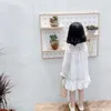 Girl's Dresses spring autumn girl white dress princess dress foreign style baby girl fairy long-sleeved dress gauze dress tutu dress 230320