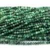 Beaded Necklaces Veemake Emerald Natural Stones Gemstones DIY Necklace Bracelets Earrings Ring Faceted Round Beads For Jewelry Making 230320