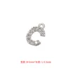 Charms ZHUKOU 7x8mm silberfarbener Kristall 26 Buchstaben Anhänger für Frauen Halskette Ohrringe Schmuckzubehör Herstellung von Erkenntnissen VD594 230320