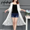 Women's Jackets Lace Cardigan Mid-length Summer Mesh Shawl Loose Over-the-knee Sun Protection Clothing Women Jacket Shirt Drop Wholesale 230317