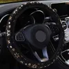 Hot Stamping Sneeuwvlok stuurwielomslag 4 kleuren auto stuurwielbedekkingen glanzende sneeuwvlok auto-accessoires universele autostyling