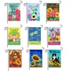 DHL 45x30CM linen material Garden flag courtyard Flags welcome yard Banner Spring summer Flag FY3702 ss0323