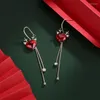 Boucles d'oreilles pendantes mode cerf pour femmes joli pendentif orignal cadeaux de noël goutte coeur