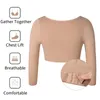 Cauda de barriga de barriga de abastecimento de braço de compressão mangas compridas mulheres braço shapewear jubarte postura corretor ombro suporta push up tops 230317