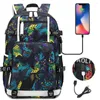 Zaino Ragazzi Ragazze Borsa da scuola per bambini Donna USB Laptop Canvas Uomini Bagpack Packsack Bookbag Viaggio di grande capacità