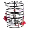 Jewelry Pouches 4 Tier Metal Rotating 168 Holes Earring Accessories Holder Organizer Display Stand Ring Rack Towers