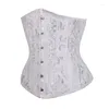 Bustiers Corsets Jacquard Floral Auterwear Bust Spiral Steel XL 6xlウエストスリミングベルト