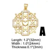 Pendant Necklaces OCESRIO Heart Mother's Day Necklace Pendants Making Gold Plated Copper Zircon Supplies For Jewelry Wholesale Pdta627