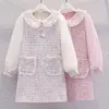 Robes de fille Bébé filles robe printemps Preppy Style robe pour filles à manches longues enfants robes automne enfants vêtements pour 6 8 10 12 14 ans 230320