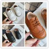 Sneakers High Quality Children Leather Shoes Boys Breathable Baby Toddler Flat Lace Up Leisure Sneaker C12214 230317