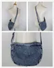 Kvällspåsar mode vintage jeans hobos enkel denim kvinnor hand crossbody messager handväska axel väska carteira bolsa feminina 230320