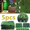 Decorative Flowers 5PCS 40x60cm Artificial Grass Lawn Turf Simulation Plants Landscaping Wall Decor Green Door Shop Image Backdrop Lawns