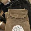 Pantalons pour hommes Salopettes d'automne pour hommes American retro Amikaji coton slim pantalons décontractés pantalons droits 230320