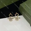 Nowe pszczoły Diamond Studs Zakręcające kolczyki projektanta