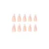 False Nails 24st/Box White Edge French Short Ballerina Fake Nials Löstagbara nagelips Tryck på DIY Manicure Tool