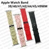 Designer Watchbands Watch Strap Band 38mm 40mm 41mm 42MM 44mm 45MM 49mm iwatch 2 3 4 5 6 7 Bands Embossing Leather Letter Straps Bracelet Fashion Stripes watchband