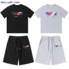 wangcai01 Herren T-Shirts Trapstar Frühling Sommer Männer Frauen T-Shirt Regenbogen Handtuch Stickerei Hip Hop High Street Casual Short Seve Shorts Anzug 0320H23 0320H23