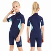 Drysuits Wetsuits Drysuits Kids Surfing Wetsuit 2mm Neoprene Shorty Diving Suit for Boys Scuba Thermal badkläder Girls Thick Swimsuit Chilrr