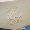 Postzegels aangepaste ontwerpen Embossing SEALS AANPASSEN DUBBELE NAAM 2 Initialen Gepersonaliseerde brief Stempel/WeddingCustom Uitvitaties Envelop 230320