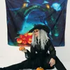 Tapestries 1pc Halloween Backdrop Wall Decor Pumpkin Background Cloth Hallowmas Tapestry Prop Family Bar DIY Decoration