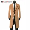 Herenwol Blends S-9XL Men Coat 50% Langere lengte knie-lengte knappe wollen slanke Britse stijl 19217 NADI22