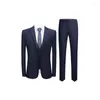 Costumes pour hommes 2023 printemps et automne hommes Double trois pièces robe de mariée TuxedoBlue Prom Party Wear Male Slim Fashion costume de haute qualité