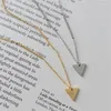 Подвесные ожерелья титана с золотым серебряным цветом Ключицы Треугольник Колье Колени Женщины Геометрическая удача модные ювелирные изделия подарки