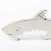 Metal 2 in 1 Shark Keychain Bottion فتاحة أسماك القرش الإبداعية