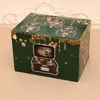装飾的な置物クリスマスミュージックボックス回転可能なフェスティバルUSB/バッテリー駆動の輝く再利用可能な再利用可能な魅力的なメリークリスマス
