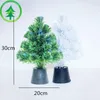 Kerstdecoraties Mini Tree Small Pine USB kunstmatige bomen glasvezeljaar thuis ornamenten bureaublad