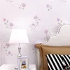 Wallpapers Rustic Rose Floral Non-woven Wallpaper 3D Relief Flower Textured Contact Paper Embossed For Girls Room