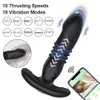 New Telescopic Vibratingbutt Plug Anal App Vibratore Wireless Remote Sex Toys per donne Culo Dildo anale Massaggiatore prostatico Buttplug 230316