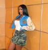 Bulk Großhandel Camouflage Cargo Rock Frauen Figurbetontes Minikleid Reißverschluss Röcke mit Taschen Sommer Streetwear Outfits Fesigner 9503