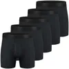 Conjunto de 5 Cuecas Boxer Masculinas Cuecas de Algodão 6 Sem Ride Up Cuecas Boxer de Banda Larga Esticadas Regulares 230317