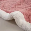 Koce gęstość łóżka koca podwójna warstwa jagnięcy kaszmirowa polarowa polar super miękki rzut koc zimowy ciepła sofa kołdra pokrywka Bedspread 230320