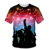 T-shirts pour femmes 3D musique thème impression T-shirt femmes 2023 été O cou à manches courtes t-shirts hauts drôle tenue Style femme vêtements décontracté