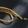 Chaînes En Vrac Lots En Gros 1 Pièce 4MM 18 K Mode Dames / Hommes Chaîne En Treillis Collier Dominateur