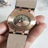 Fornecedor de fábrica assistir mecânico automático de ouro rosa de 42 mm Dial preto Data automática atrás de relógios masculinos transparentes de alta qualidade218V