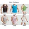 Men's Tank Tops Mens Transparent Mesh Tank Tops See rough Sleeveless Shirts Elastic Gym scle Sport Tops scle String V Male Sheer Blouse Z0320
