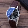 Relógios de pulso Fashion Faux Leather Mens Analog Watches Men Wrist Relógio 2023 Top Casual Clock