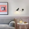 Wall Lamp Northern Europe Bedside Bright Simple Modern Adjustable Left And Right Swing Living Room Study Reading Light